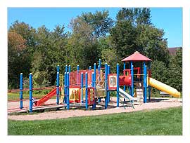 Picture of the playground equipment at the Lions Park